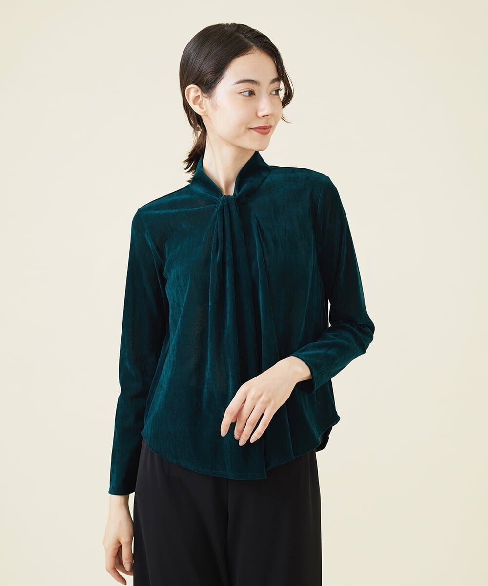 Sybilla フロッキーチュールボウタイ風カットソー