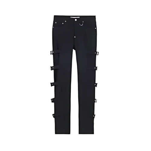 JOHN LAWRENCE SULLIVAN Rigid denim bondage pants