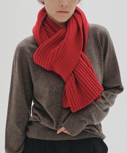 TODAYFUL Rib Knit Muffler リブニットマフラー/12421017