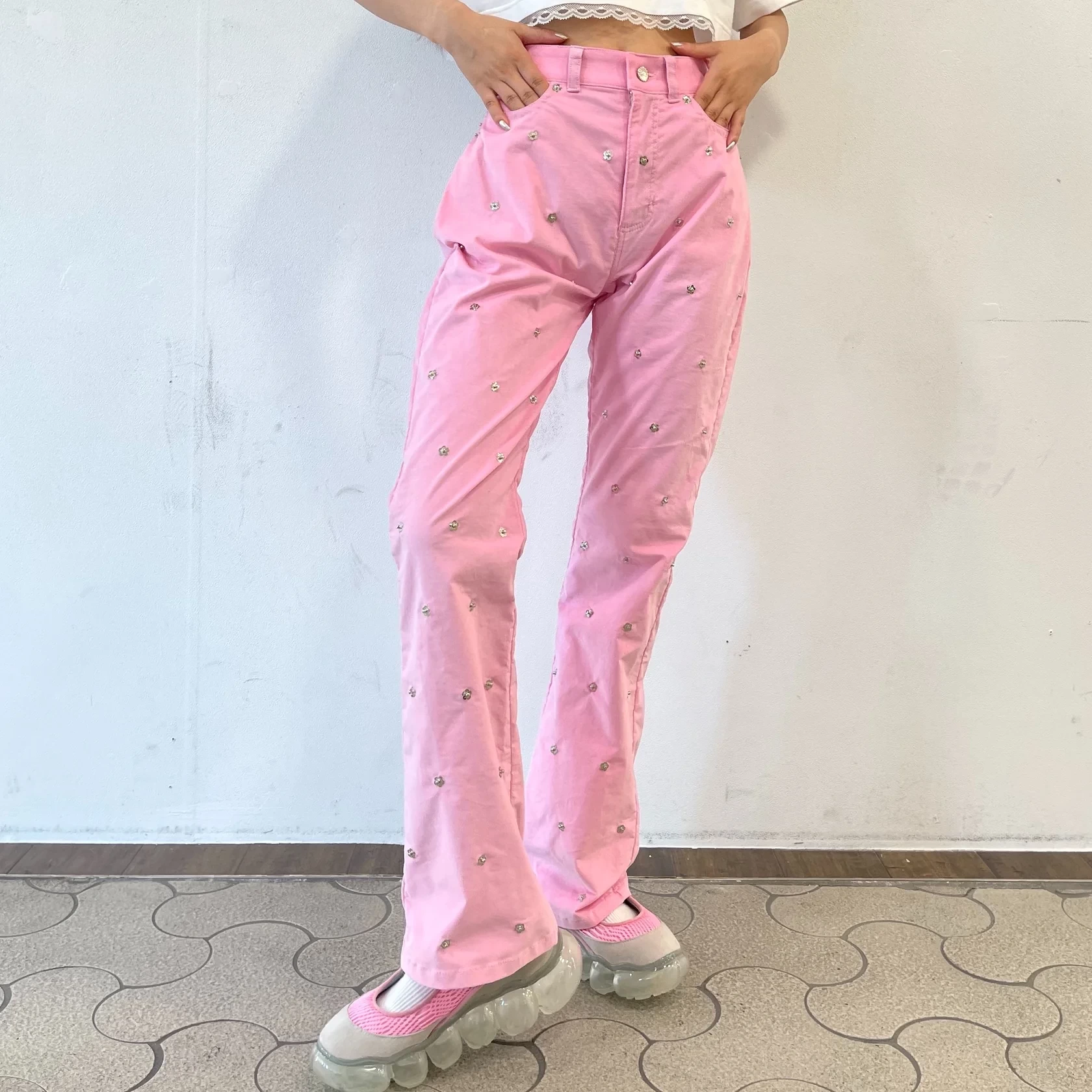 EMILY YV Rivet bell bottom pants