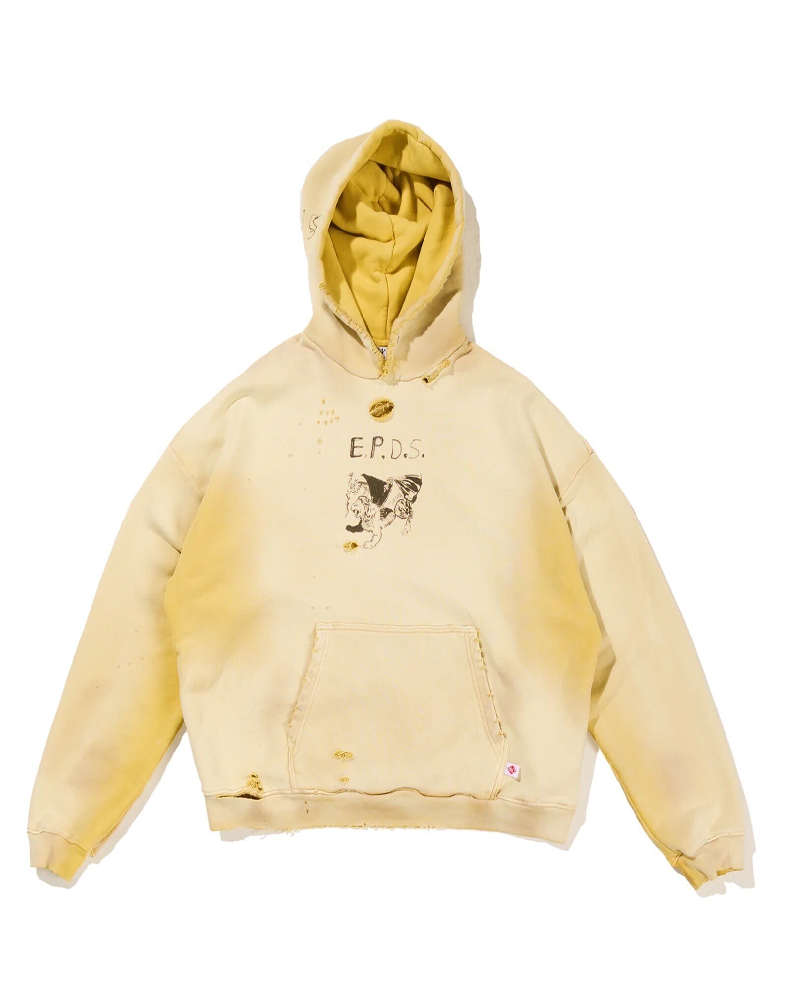 Paly Hollywood EPDS HOODED SWEATSHIRT / YELLOW