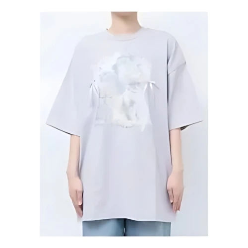 merry jenny cat ribbon big tee