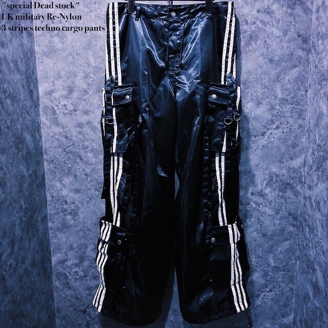 AYNE UK military Re-Nylon 3 stripes techno cargo pants