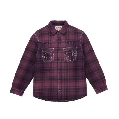 Supreme True Religion Quilted Lined Plaid Flannel Shirt