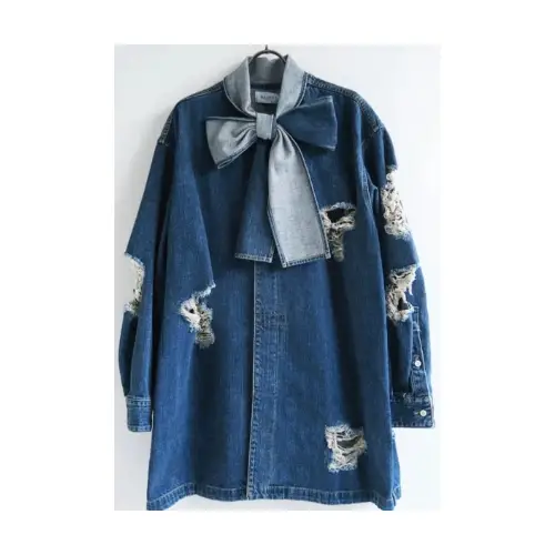 BELPER DENIM BOWTIE BLOUSE