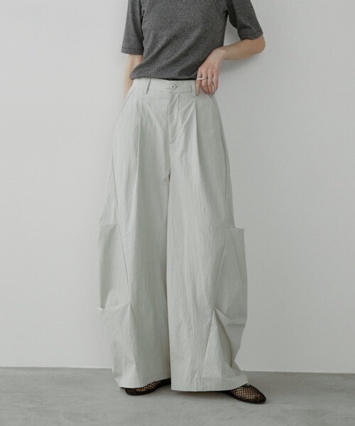 Aunt Marie's サイドタックワイドパンツ