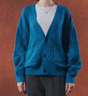 TAUPE PLATING JQ V CARDIGAN