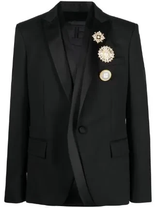 Balmain ブローチ シングルジャケット