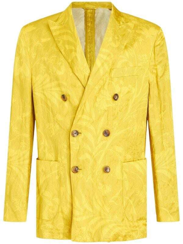 ETRO patterned-jacquard double-breasted blazer