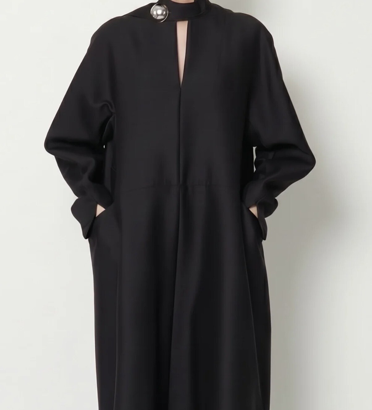 HARUNOBUMURATA ELIANA - ROUND SHAPED SILK WOOL VOLUME DRESS