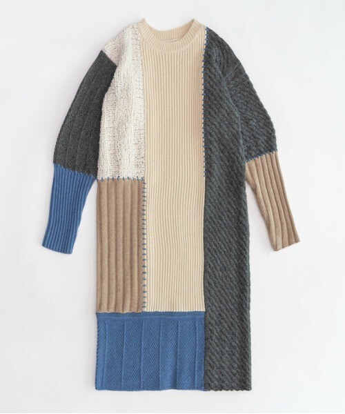 MAISON SPECIAL Blocking Knit Dress