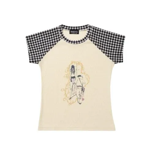 MOMENTEL Love Story Check T-shirt