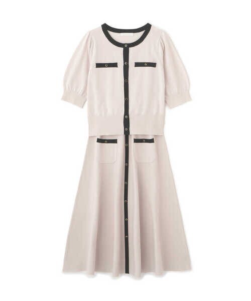 PROPORTION BODY DRESSING クラシカルバイカラーニットセットアップ