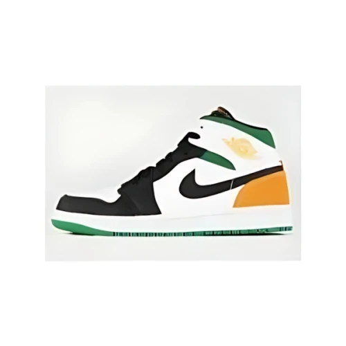 NIKE AIR JORDAN 1 MID SE "Oakland" WHITE/LASER ORANGE-BLACK