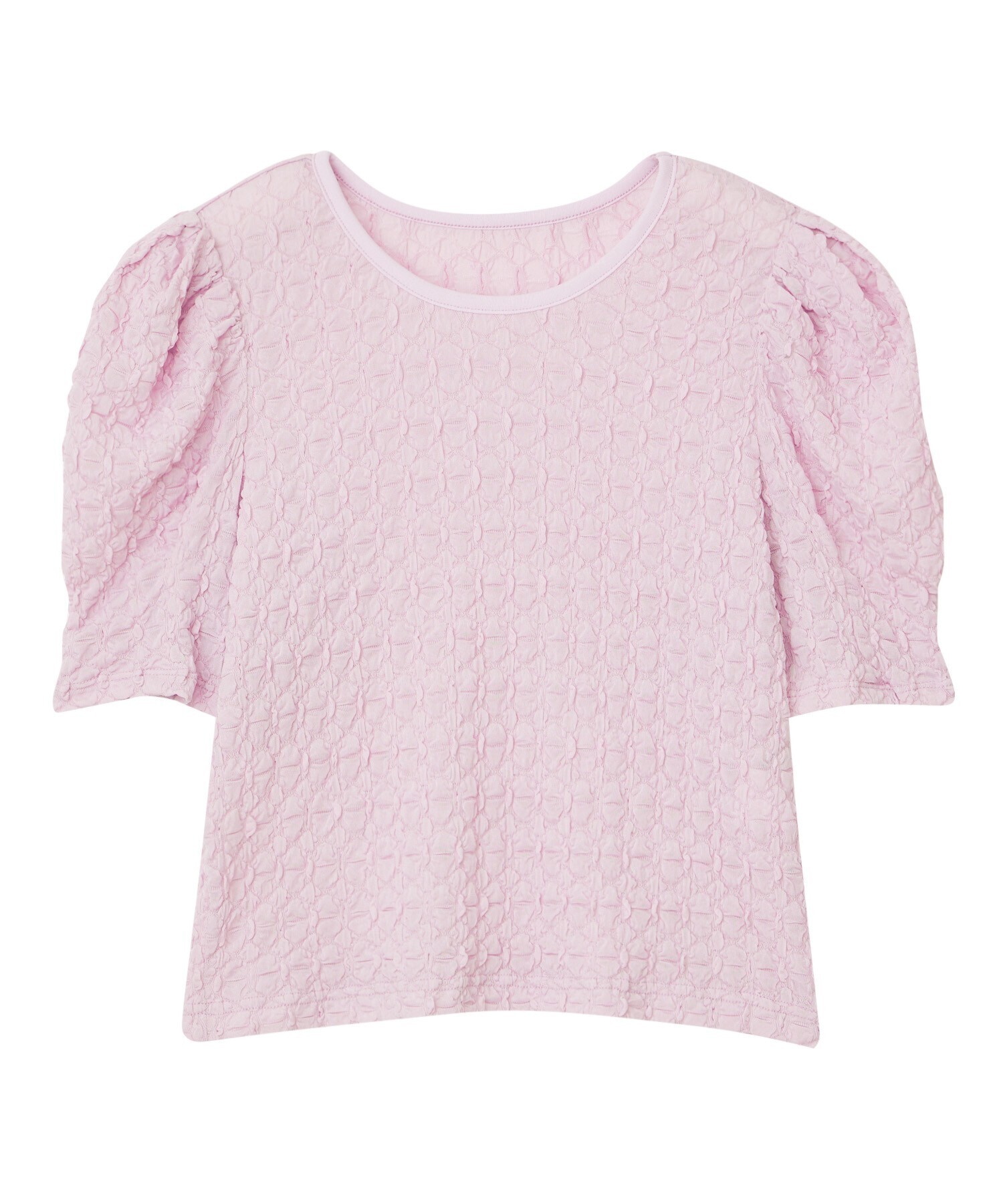 COCODEAL 幾何柄シャーリングジャカードトップス