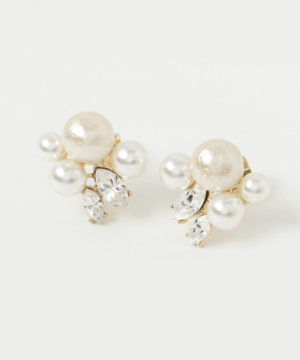 mia trim 【m-023P?】コットンパールビジューピアス