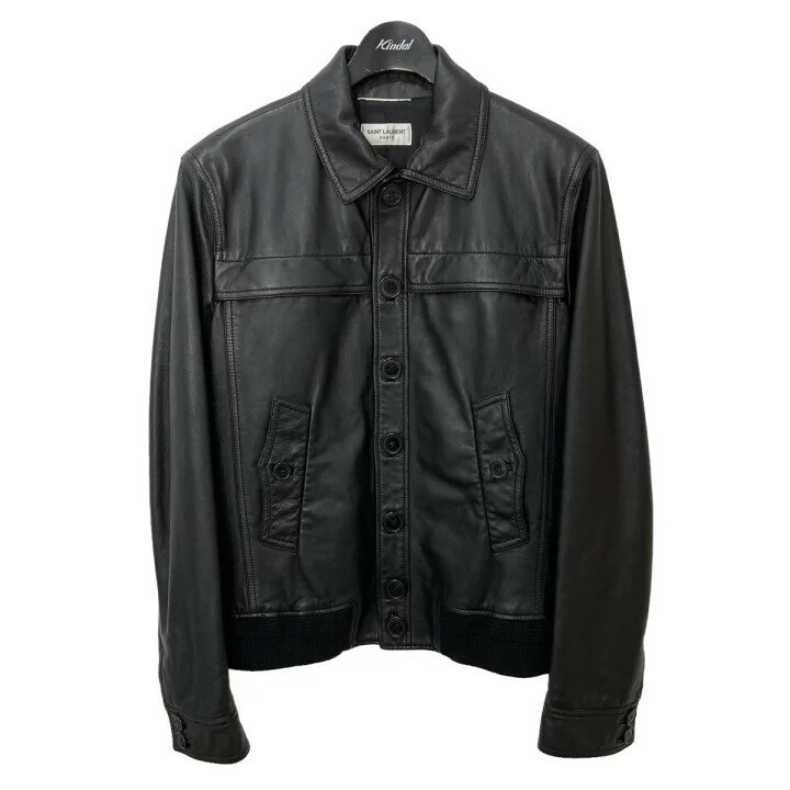 SAINT LAURENT スムース ラムスキン ショートレザージャケット