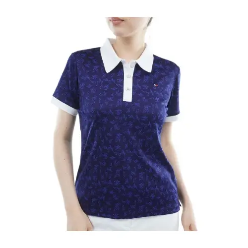 Tommy Hilfiger Golf ロゴジャカード クレリック半袖ポロシャツ