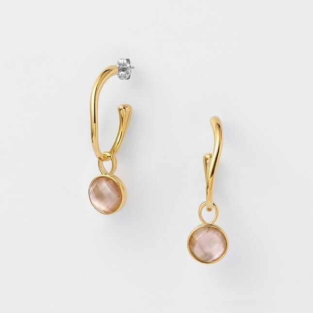VENDOME BOUTIQUE シェル カラーストーン リバーシブルピアス