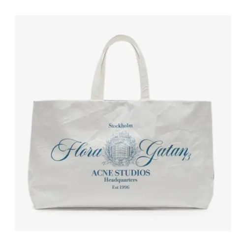 Acne Studios leather tote with logo