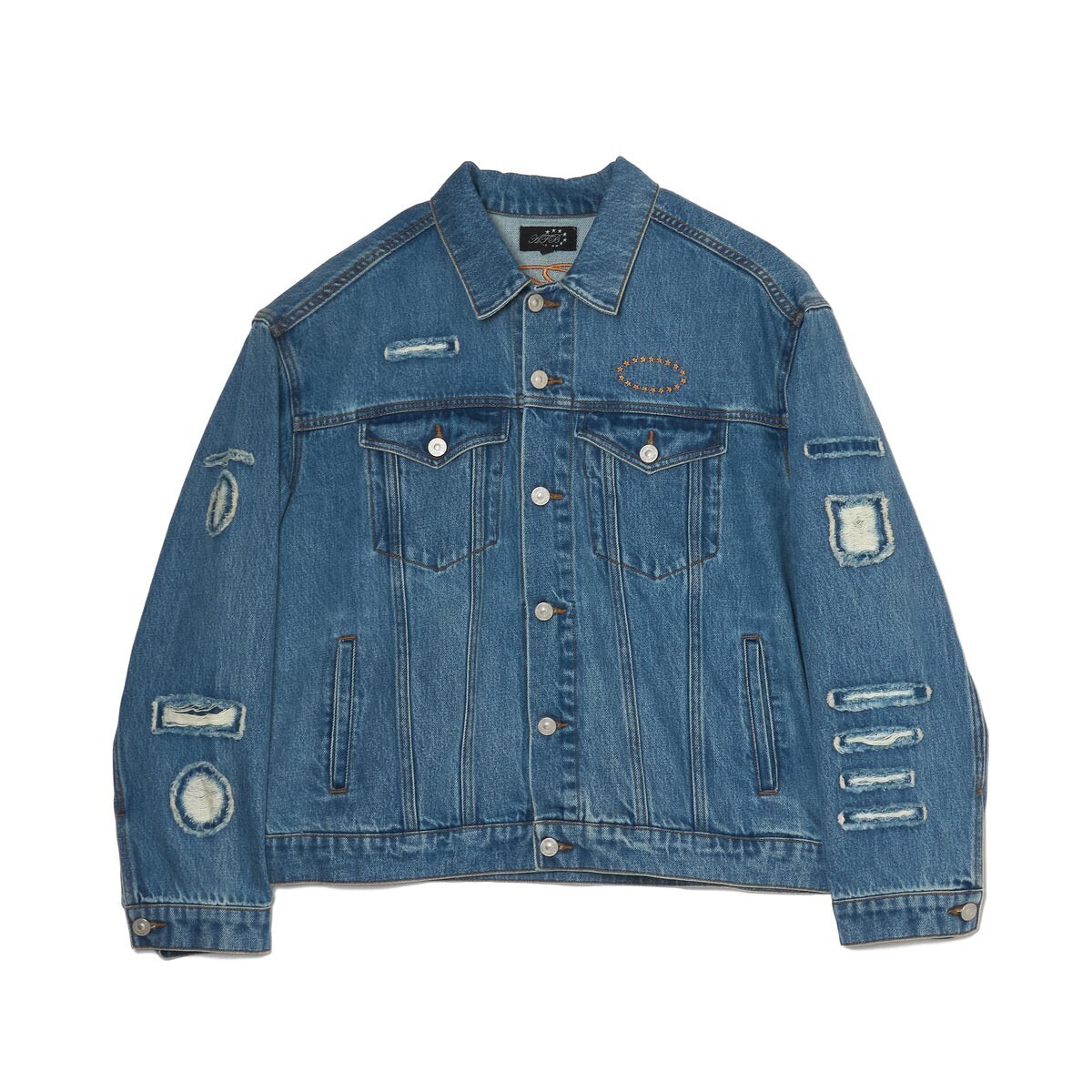 AFB OVERSIZED PATCHED DENIM JACKET