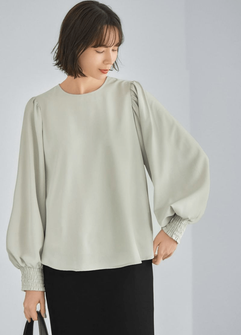 STYLE DELI シルキージョーゼットボリュームスリーブブラウス