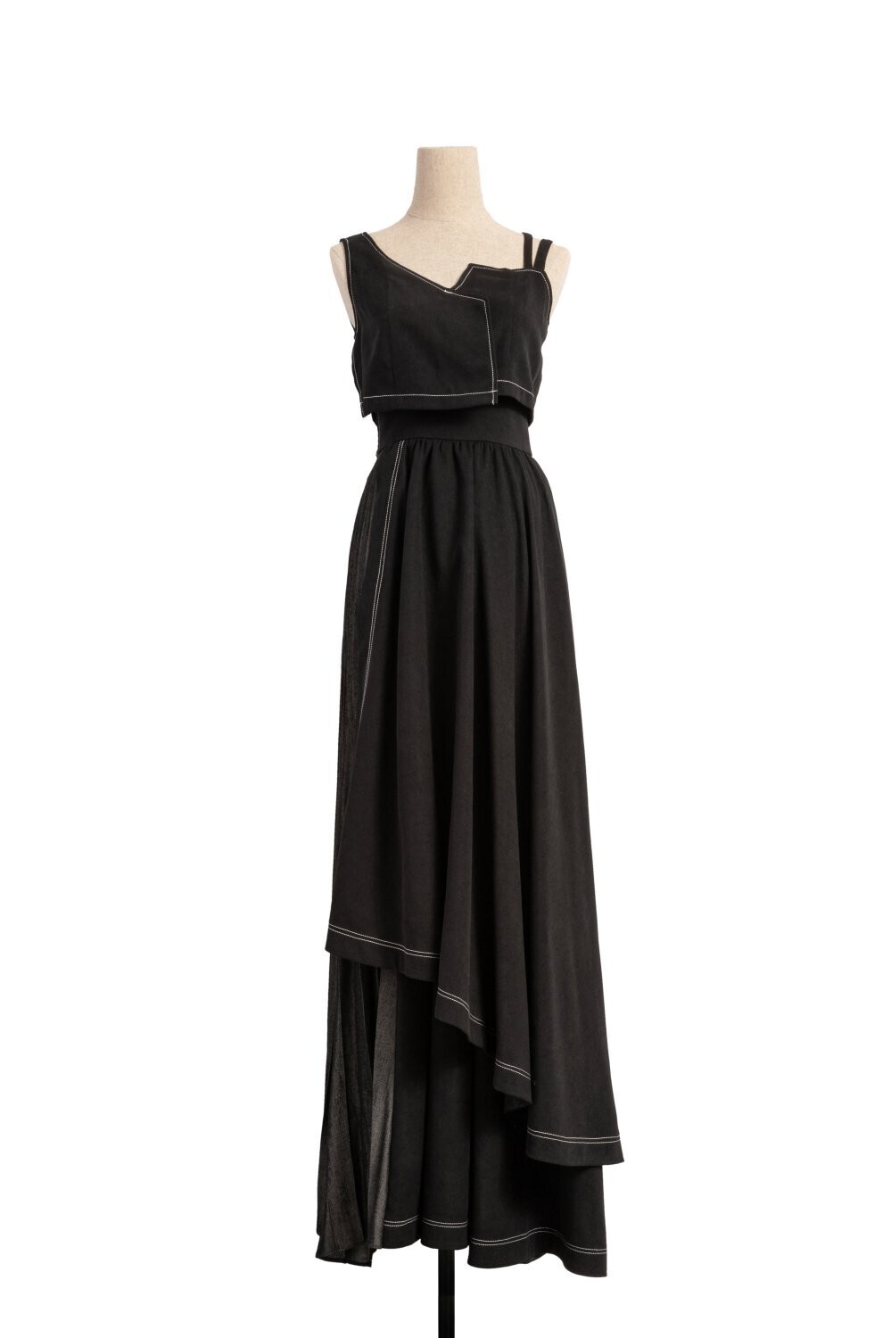 Hdxuly Pleats Asymmetry Dress