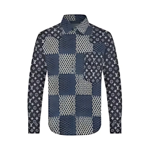 LOUIS VUITTON × NIGO MNGM Waves Giant Damier Flannel Shirt