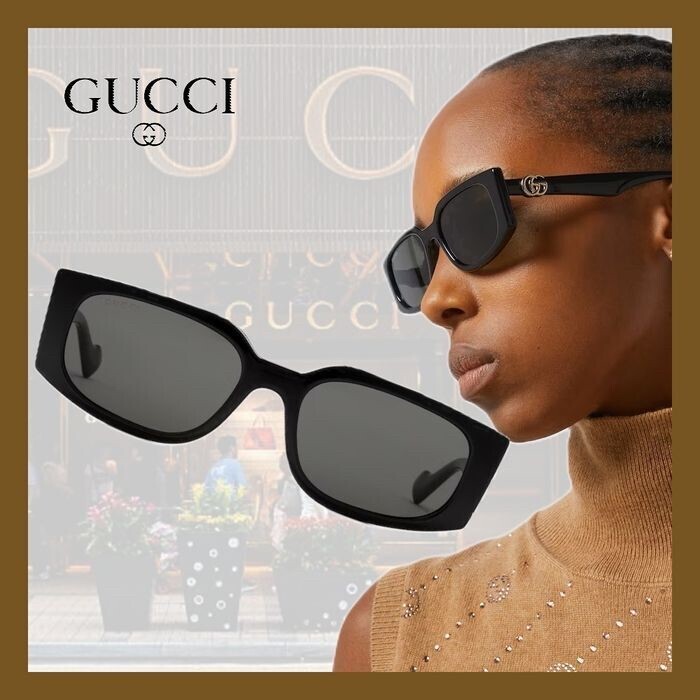 GUCCI ブラックインジェクションフレーム　サングラス