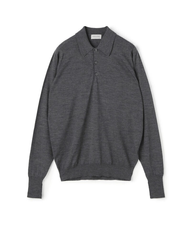 JOHN SMEDLEY JOHN SMEDLEY DORSET メリノウール ポロカラープルオーバーニット