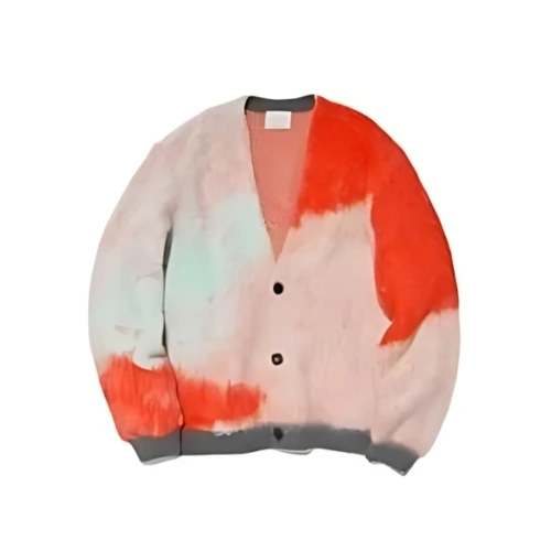 WRAPINKNOT OIL PAINTING IMAGE MOHAIR CARDIGAN