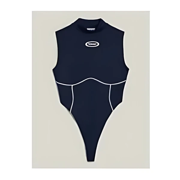 Tommy Jeans Body surfero de corte alto con logo de mujer