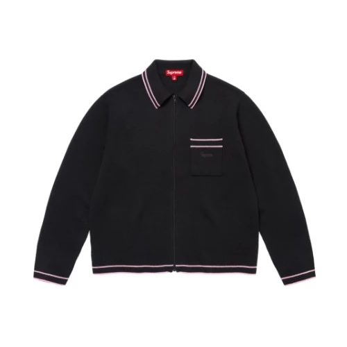 Supreme Zip Up Polo Sweater