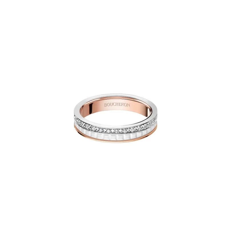 BOUCHERON QUATRE WHITE EDITION キャトル ホワイト ダイヤモンド リング ハーフ