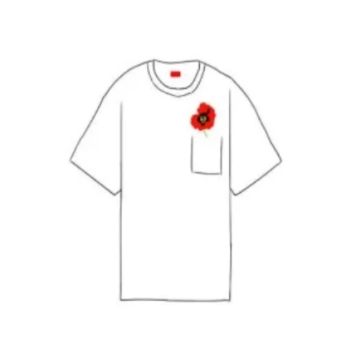 KENZO 'KENZO POPPY' OVERSIZE POCKET T-SHIRT MENS "Off White"