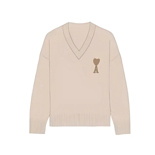 AMI Paris Needle Punch Ami De Coeur Sweater