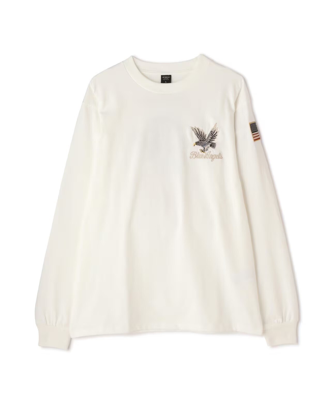 AVIREX LONGSLEEVE SUKA EMBROIDERY T-SHIRT