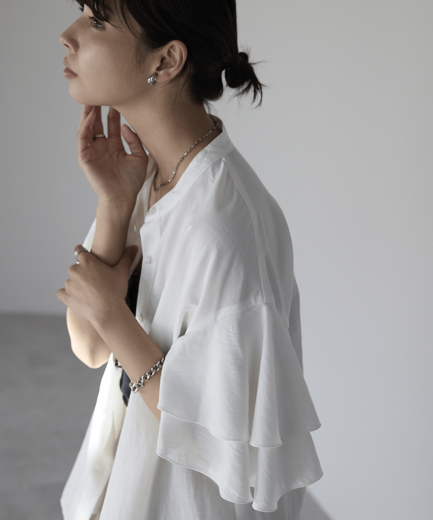 SOTT Layered design volume blouse レイヤードデザインボリュームブラウス