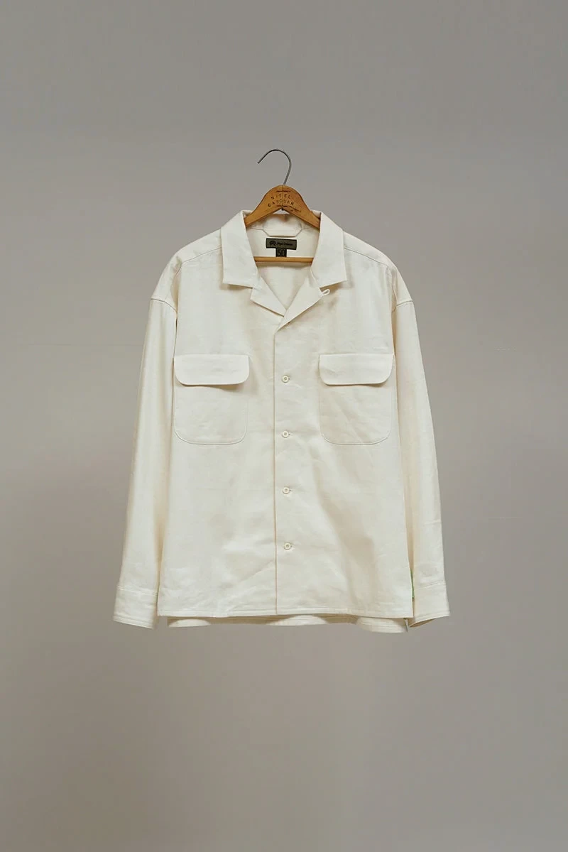 Nigel Cabourn オープンカラーシャツ - リネンフリース