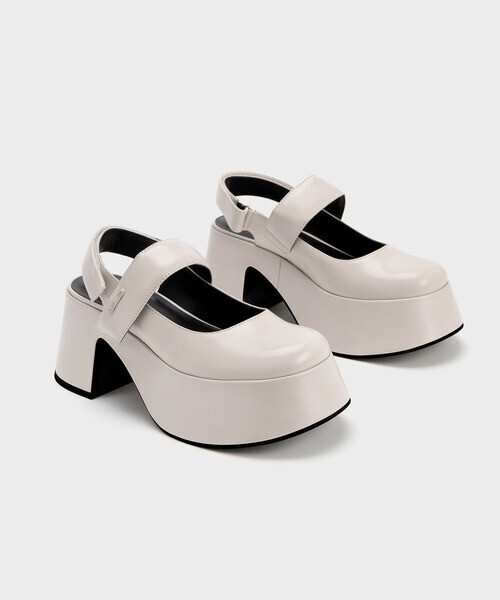 CHARLES & KEITH Rubina チャンキースリングバックメリージェーン