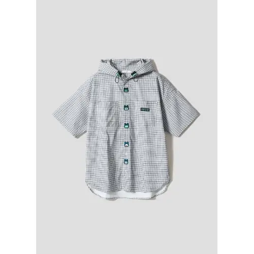 Graniph ピポマルモニター 半袖フーディーシャツ