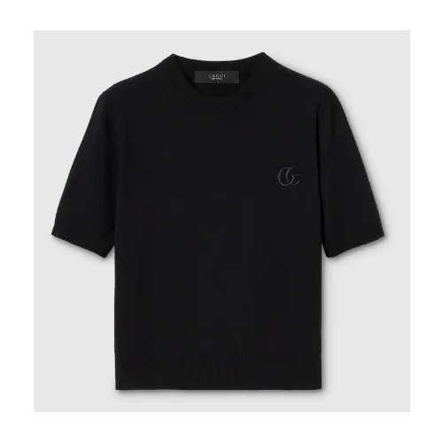 GUCCI Knit wool top with embroidery
