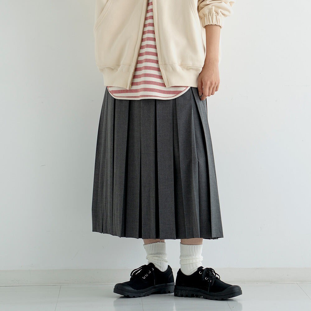 MANON TROPICAL SWITCH PLEATS SKIRT