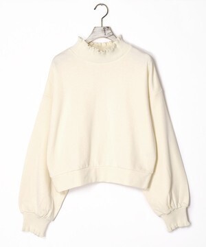 w closet フリルリブハイネックスウェット