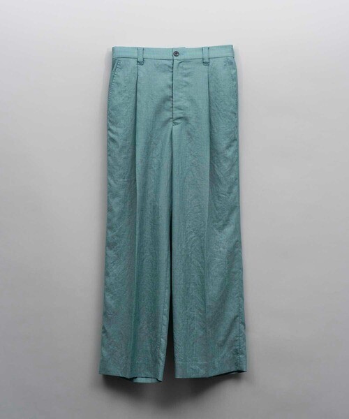MAISON SPECIAL 《UNISEX》Calendering Triacetate One-Tuck Wide Pants