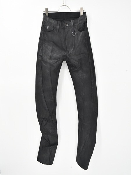 JULIUS COATING DENIM ARCED SKINNY PANTS
