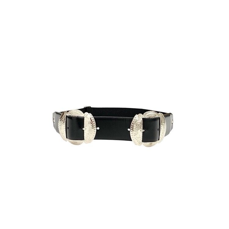 TOGA PULLA Double buckle concho belt