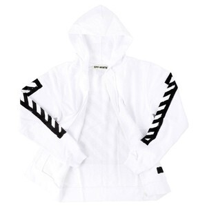 OFF-WHITE BRUSHED DIAGONALS Zip Hoodie