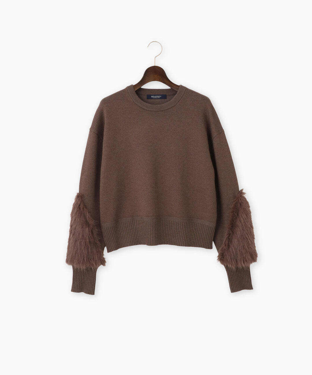 Brahmin 袖ファーベーシックニット