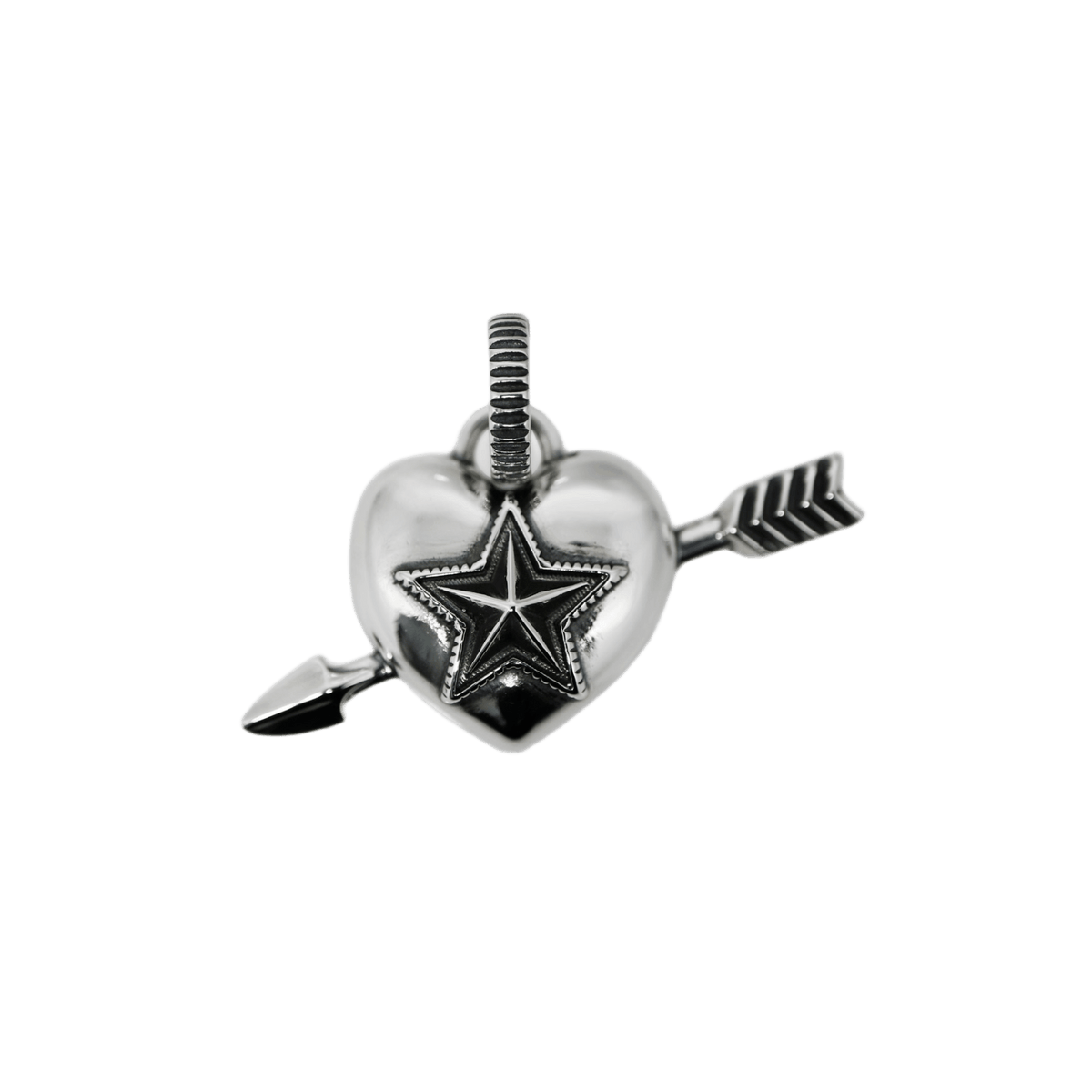 CODY SANDERSON HEART & SHERIFF STAR 1 ARROW PENDANT